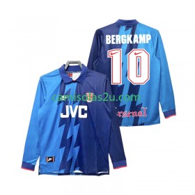 Camisolas de futebol Arsenal Bergkamp 10 1995 Retro Equipamento Alternativa 1996 Manga Comprida